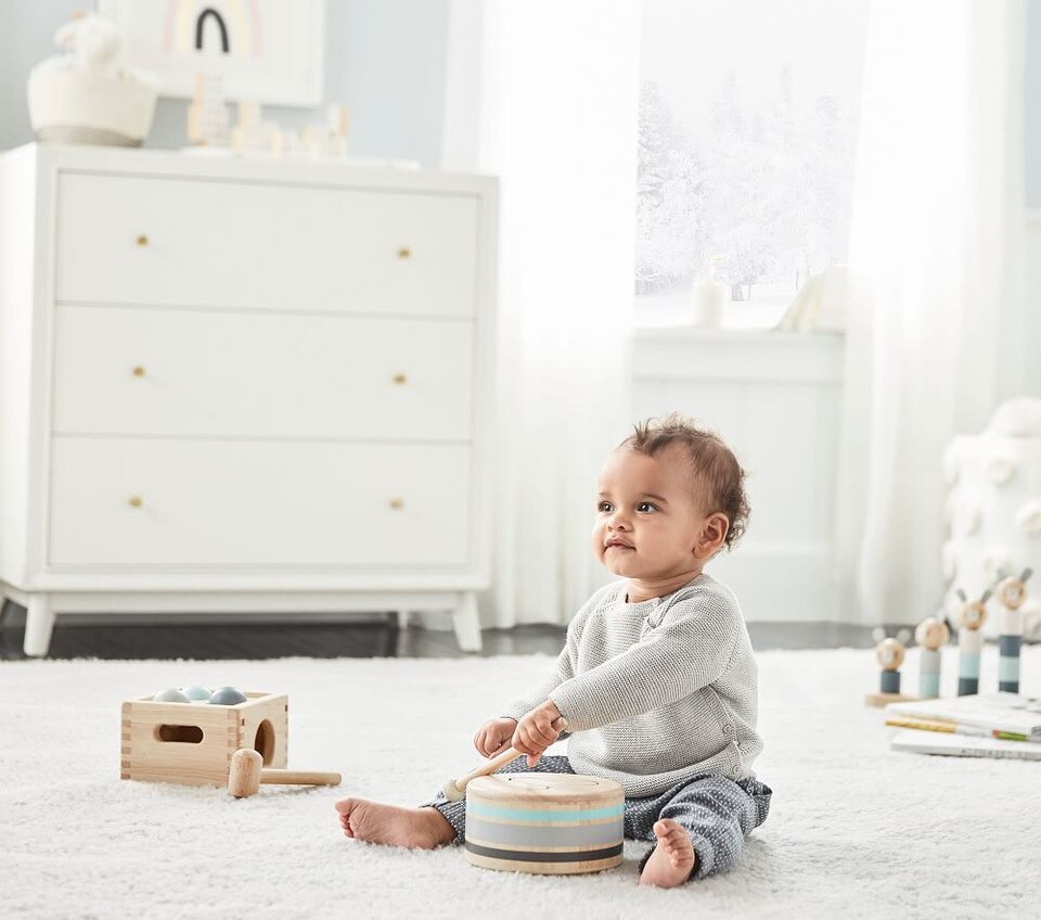 Plan Toys x PBK Drum Set Pottery Barn Kids Australia